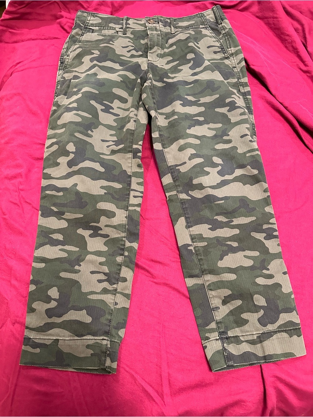 Gap- Khakis- size 6p- Green Camo Cargo Pants